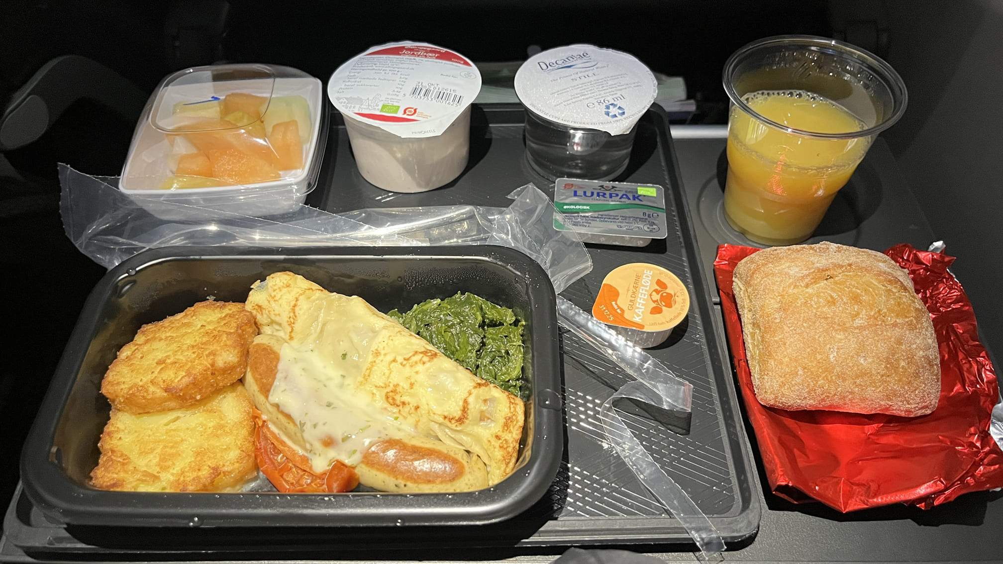 新加坡航空回程飛機餐